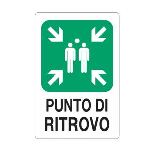 ALUMINIUM SIGN CM 30X20 'PUNTO DI RITROVO'