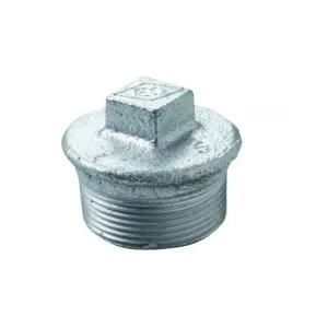 GALVANISED MALE BSP THREADED PLUG — 10 SIZES, FROM 1/2" TO 2"