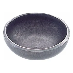 BLACK STEEL WELD-ON DISHED END CAP — 9 SIZES, FROM 1/2" TO 3"