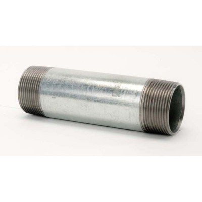 BARILOTTO ZINCATO FILETTATO GAS BSP — 11 MISURE, DA 1/2" A 2", L.100MM