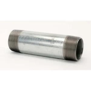 GALVANISED BSP THREADED BARREL NIPPLE — 11 SIZES, FROM 1/2" TO 2", L.100MM