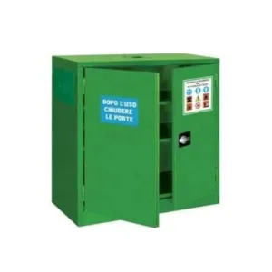 ONE-PIECE CABINET FOR PESTICIDES 1000X460X1000 GREEN 2 DOORS