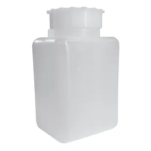 GRADUATED RECTANGULAR PE BOTTLE WITH SCREW CAP