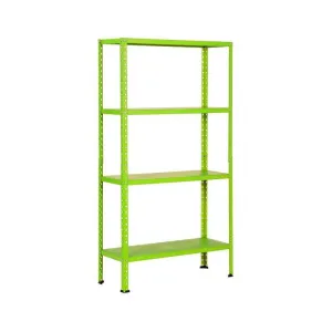 METAL SHELVING UNIT 5 SHELVES 40X100X185 COLOUR GREEN