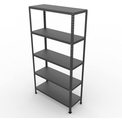 SCAFFALE IN METALLO 5 RIPIANI 40X100X185 COLORE MARRONE