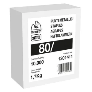 SERIES 80 STAPLES ROMEO MAESTRI — 10.000 PCS, 6 SIZES FROM 8 TO 18MM