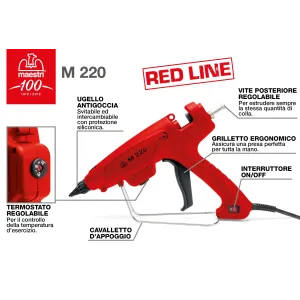 ROMEO MAESTRI M220 HOT GLUE GUN — 210W, STICK 12MM
