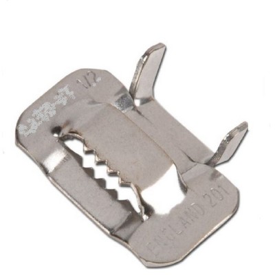 FIBBIE INOX AISI 201 TIPO BAND-IT BARBERO — 4 MISURE, 100 PZ