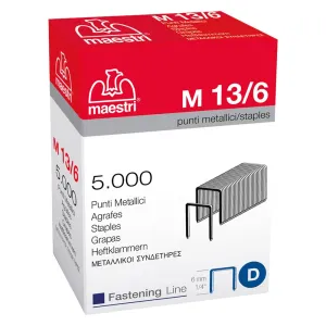 ROMEO MAESTRI STAPLES FOR HAMMER TACKER 13/6 — 5000 PCS