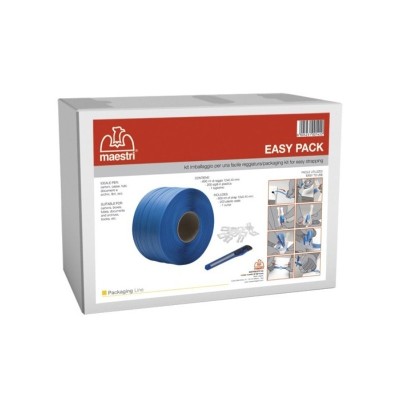 KIT REGGATURA PLASTICA 12X0,45 — 650M + 200 SIGILLI + COLTELLO