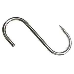 STAINLESS STEEL BUTCHER'S HOOK — 3 SIZES: 4X100 / 5X120 / 5X140MM