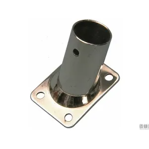 STAINLESS STEEL RECTANGULAR BASE 60° FOR HANDRAIL — TUBE 22/25MM