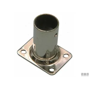 STAINLESS STEEL RECTANGULAR BASE 90° FOR HANDRAIL — TUBE 22/25MM