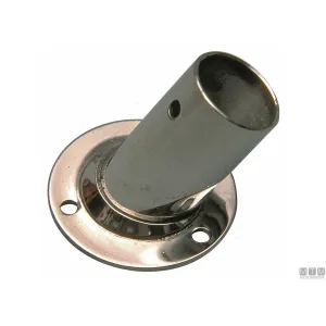 STAINLESS STEEL ROUND BASE 60° FOR HANDRAIL — TUBE 22/25MM