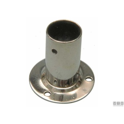 BASE TONDA INOX 90° PER CORRIMANO — TUBO 22/25MM