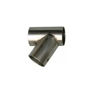 STAINLESS STEEL TEE 60° FOR HANDRAIL — TUBE 22/25MM