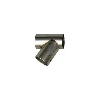 TEE INOX 60° PER CORRIMANO — TUBO 22/25MM