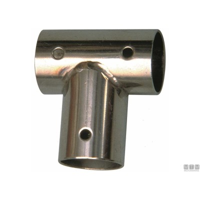 TEE INOX 90° PER CORRIMANO — TUBO 22/25MM