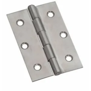 STAINLESS STEEL AISI 304 HINGE ART.3838 — 3 SIZES: 50X38 / 63X40 / 75X50MM