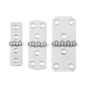 STAINLESS STEEL HINGE ART.8046 — 3 SIZES: 20X75 / 30X85 / 40X100MM