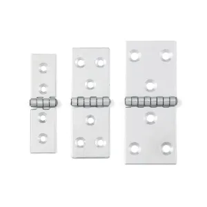 STAINLESS STEEL HINGE ART.8047A — 3 SIZES: 20X80 / 30X90 / 40X100MM