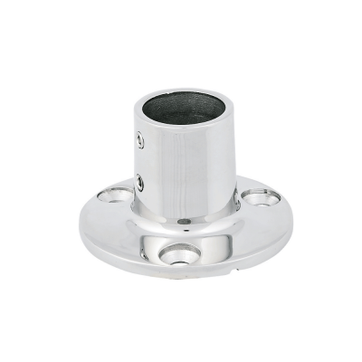 BASE TONDA MICROFUSIONE INOX 90° — TUBO 22/25MM