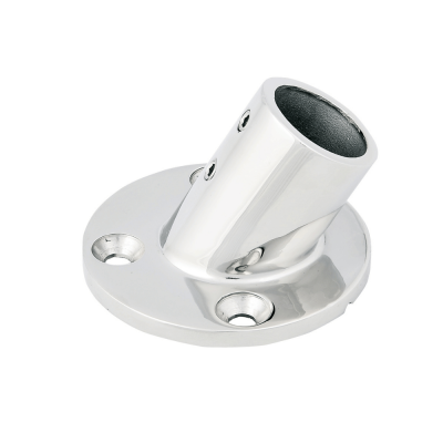 BASE TONDA MICROFUSIONE INOX 60° — TUBO 22/25MM