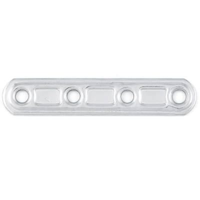 PIASTRINA INOX FORATA DRITTA — 5 MISURE, L.61-139MM