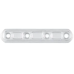 STAINLESS STEEL STRAIGHT PERFORATED SMALL PLATE — 5 SIZES, L.61-139MM