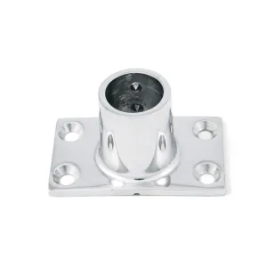 INVESTMENT CAST STAINLESS STEEL RECTANGULAR BASE 90° — TUBE 22/25MM