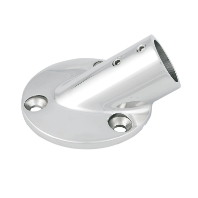 BASE TONDA MICROFUSIONE INOX 30° — TUBO 22/25MM