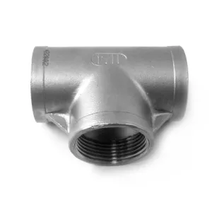 STAINLESS STEEL AISI 316 TEE F-F-F THREADED — 6 SIZES, FROM 1/2" TO 2.1/2"