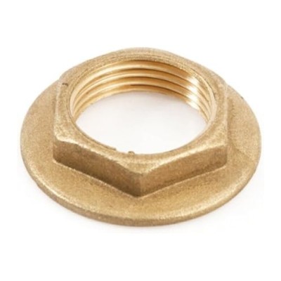 GHIERA OTTONE NICHELATA PER RUBINETTO — 4 MISURE: 3/8" / 1/2" / 3/4" / 1"