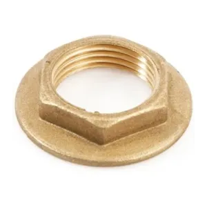NICKEL-PLATED BRASS LOCK NUT FOR TAP — 4 SIZES: 3/8" / 1/2" / 3/4" / 1"