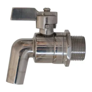 STAINLESS STEEL AISI 304 TAP WITH BOTTLE FILLER — 3/8" / 1/2"