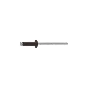 COLOURED ALUMINIUM RIVETS DARK BROWN RAL 8019 — D.4X9 / D.4,8X12MM