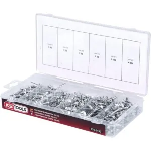 ASSORTMENT OF 400 ALUMINIUM BLIND RIVETS — D.2,4-4,8MM