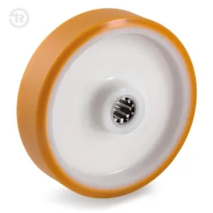 TELLURE ROTA NYLON+POLYURETHANE/VULKOLAN WHEEL WITHOUT BRACKET — 5 SIZES, FROM D.80 TO D.175MM