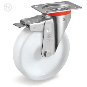 TELLURE ROTA NYLON SWIVEL CASTOR WITH BRAKE D.100