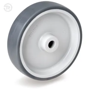 TELLURE ROTA THERMOPLASTIC RUBBER WHEEL WITHOUT BRACKET — 5 SIZES, FROM D.80 TO D.200MM