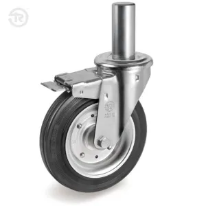 INNOCENTI FITTING CASTOR FOR SCAFFOLDING D.200MM — SWIVEL / WITH BRAKE
