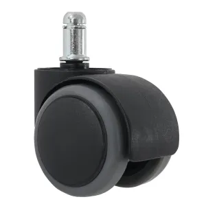 TWIN POLYMER CASTOR WITH STEM — D.35 / D.45MM