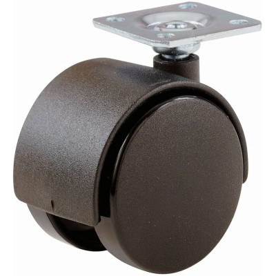 RUOTA DOPPIA POLIMERO PIASTRA GIREVOLE — D.35 / D.45MM