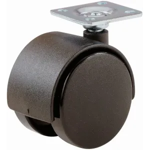 TWIN POLYMER SWIVEL PLATE CASTOR — D.35 / D.45MM