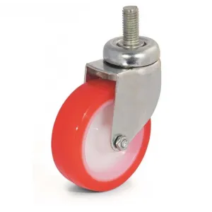NYLON+POLYURETHANE SWIVEL STEM CASTOR D.50MM WITH BRAKE