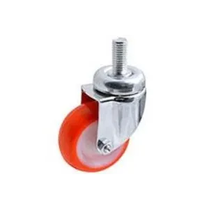 NYLON+POLYURETHANE SWIVEL CASTOR, THREADED STEM — D.40 / D.50 / D.63MM