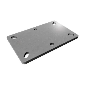 GALVANISED BACK PLATE FOR CASTORS — 2 SIZES: 100X85 / 140X110MM
