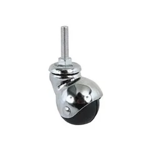 CHROME-PLATED CASTOR D.45MM MDE — THREADED STEM FITTING