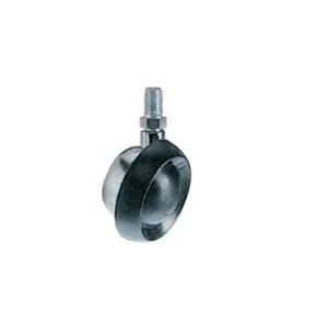 CHROME-PLATED SWIVEL CASTOR, THREADED STEM — D.45 / D.55 / D.65MM