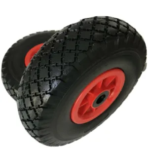 SOLID RUBBER WHEEL SOFT D.260MM WITH ROLLER CAGE